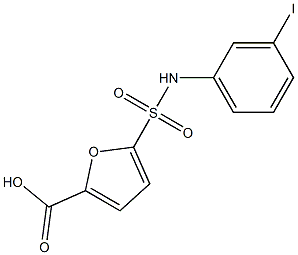 5-[(3-iodophenyl)sulfamoyl]furan-2-carboxylic acid Struktur