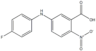 5-[(4-fluorophenyl)amino]-2-nitrobenzoic acid Struktur