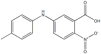 5-[(4-methylphenyl)amino]-2-nitrobenzoic acid Struktur