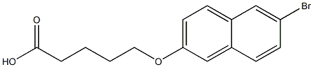 5-[(6-bromonaphthalen-2-yl)oxy]pentanoic acid Struktur