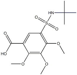 5-[(tert-butylamino)sulfonyl]-2,3,4-trimethoxybenzoic acid Struktur