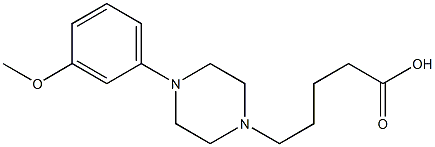 5-[4-(3-methoxyphenyl)piperazin-1-yl]pentanoic acid Struktur