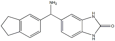 5-[amino(2,3-dihydro-1H-inden-5-yl)methyl]-2,3-dihydro-1H-1,3-benzodiazol-2-one Struktur