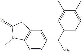 5-[amino(3,4-dimethylphenyl)methyl]-1-methyl-2,3-dihydro-1H-indol-2-one Struktur