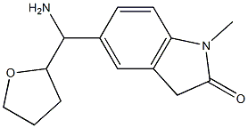 5-[amino(oxolan-2-yl)methyl]-1-methyl-2,3-dihydro-1H-indol-2-one Struktur