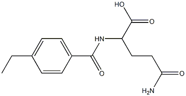 5-amino-2-[(4-ethylbenzoyl)amino]-5-oxopentanoic acid Struktur