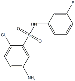 5-amino-2-chloro-N-(3-fluorophenyl)benzene-1-sulfonamide Struktur