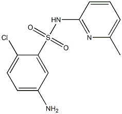 5-amino-2-chloro-N-(6-methylpyridin-2-yl)benzene-1-sulfonamide Struktur