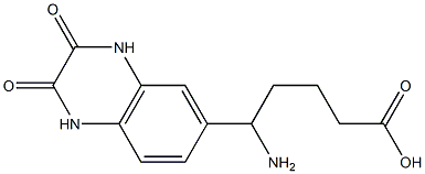 5-amino-5-(2,3-dioxo-1,2,3,4-tetrahydroquinoxalin-6-yl)pentanoic acid Struktur