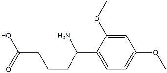 5-amino-5-(2,4-dimethoxyphenyl)pentanoic acid Struktur