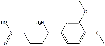 5-amino-5-(3,4-dimethoxyphenyl)pentanoic acid Struktur