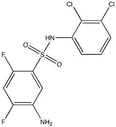 5-amino-N-(2,3-dichlorophenyl)-2,4-difluorobenzene-1-sulfonamide Struktur