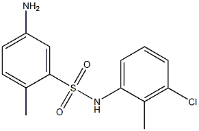 5-amino-N-(3-chloro-2-methylphenyl)-2-methylbenzene-1-sulfonamide Struktur