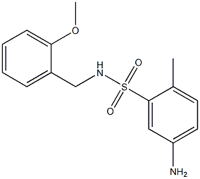 5-amino-N-[(2-methoxyphenyl)methyl]-2-methylbenzene-1-sulfonamide Struktur