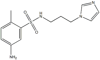 5-amino-N-[3-(1H-imidazol-1-yl)propyl]-2-methylbenzene-1-sulfonamide Struktur