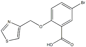 5-bromo-2-(1,3-thiazol-4-ylmethoxy)benzoic acid Struktur