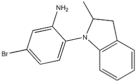 5-bromo-2-(2-methyl-2,3-dihydro-1H-indol-1-yl)aniline Struktur