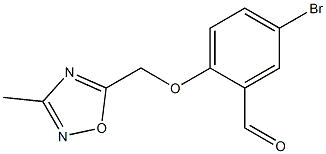 5-bromo-2-[(3-methyl-1,2,4-oxadiazol-5-yl)methoxy]benzaldehyde Struktur