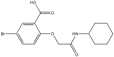 5-bromo-2-[(cyclohexylcarbamoyl)methoxy]benzoic acid Struktur