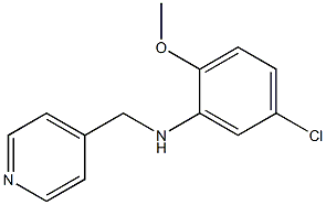 5-chloro-2-methoxy-N-(pyridin-4-ylmethyl)aniline Struktur