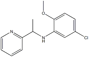 5-chloro-2-methoxy-N-[1-(pyridin-2-yl)ethyl]aniline Struktur