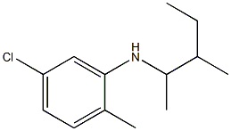 5-chloro-2-methyl-N-(3-methylpentan-2-yl)aniline Struktur