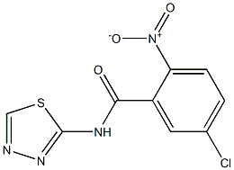 5-chloro-2-nitro-N-(1,3,4-thiadiazol-2-yl)benzamide Struktur