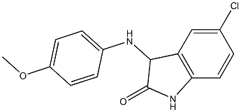 5-chloro-3-[(4-methoxyphenyl)amino]-2,3-dihydro-1H-indol-2-one Struktur