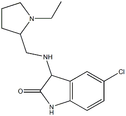 5-chloro-3-{[(1-ethylpyrrolidin-2-yl)methyl]amino}-2,3-dihydro-1H-indol-2-one Struktur