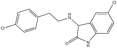 5-chloro-3-{[2-(4-chlorophenyl)ethyl]amino}-2,3-dihydro-1H-indol-2-one Struktur