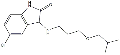 5-chloro-3-{[3-(2-methylpropoxy)propyl]amino}-2,3-dihydro-1H-indol-2-one Struktur