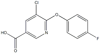 5-chloro-6-(4-fluorophenoxy)nicotinic acid Struktur