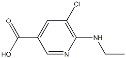 5-chloro-6-(ethylamino)pyridine-3-carboxylic acid Struktur