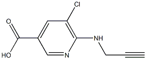 5-chloro-6-(prop-2-yn-1-ylamino)pyridine-3-carboxylic acid Struktur