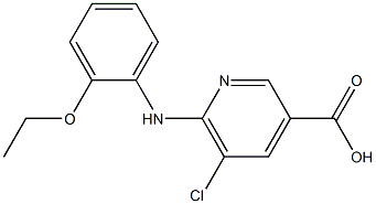 5-chloro-6-[(2-ethoxyphenyl)amino]pyridine-3-carboxylic acid Struktur