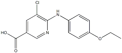 5-chloro-6-[(4-ethoxyphenyl)amino]pyridine-3-carboxylic acid Struktur