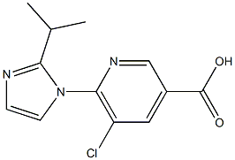 5-chloro-6-[2-(propan-2-yl)-1H-imidazol-1-yl]pyridine-3-carboxylic acid Struktur