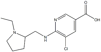 5-chloro-6-{[(1-ethylpyrrolidin-2-yl)methyl]amino}pyridine-3-carboxylic acid Struktur