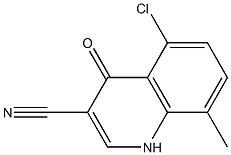 5-chloro-8-methyl-4-oxo-1,4-dihydroquinoline-3-carbonitrile Struktur