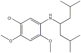 5-chloro-N-(2,6-dimethylheptan-4-yl)-2,4-dimethoxyaniline Struktur