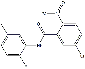 5-chloro-N-(2-fluoro-5-methylphenyl)-2-nitrobenzamide Struktur