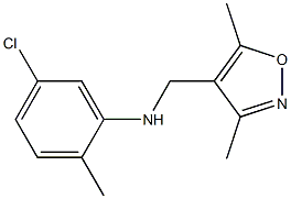 5-chloro-N-[(3,5-dimethyl-1,2-oxazol-4-yl)methyl]-2-methylaniline Struktur