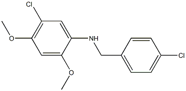 5-chloro-N-[(4-chlorophenyl)methyl]-2,4-dimethoxyaniline Struktur