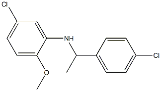 5-chloro-N-[1-(4-chlorophenyl)ethyl]-2-methoxyaniline Struktur