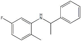 5-fluoro-2-methyl-N-(1-phenylethyl)aniline Struktur