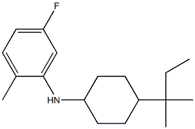 5-fluoro-2-methyl-N-[4-(2-methylbutan-2-yl)cyclohexyl]aniline Struktur