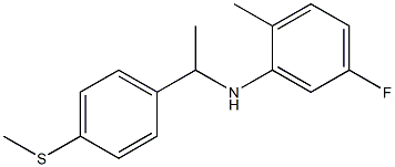 5-fluoro-2-methyl-N-{1-[4-(methylsulfanyl)phenyl]ethyl}aniline Struktur