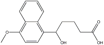 5-hydroxy-5-(4-methoxynaphthalen-1-yl)pentanoic acid Struktur