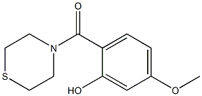 5-methoxy-2-(thiomorpholin-4-ylcarbonyl)phenol Struktur