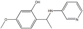 5-methoxy-2-[1-(pyridin-3-ylamino)ethyl]phenol Struktur